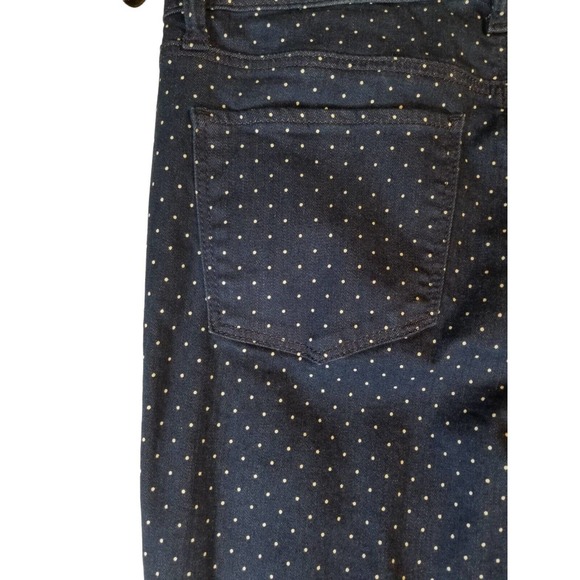Talbots Flawless Slim Ankle women's Jeans Blue Polka Dots Size 6 30x28 Mid Rise‎ - Picture 6 of 7